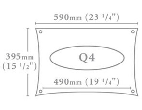 Quadraspire Reference Acrylic Q4 Dimensions